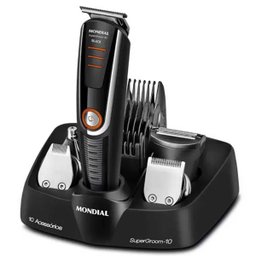 Maquininha De Cabeleireiro Completa Cortar Aparar Mondial 10 Acessórios SuperGroom 10 - BG-16 - 1