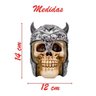 Enfeite Caveira Capacete Chifres Viking Crânio Resina - 3