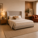 Ver imagem 1 de Cama Japonesa com Cabeceira Corea Seo Casal Linho Fendi - Sallar Home