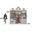 Ver imagem 4 de Guarda Roupa Casal 100% Mdf 6 Portas 8 Gavetas - Linea-branco - Móveis Novo Horizonte