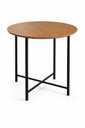 Ver imagem 1 de Mesa Bistrô Alta Base e Tampo Redondo para Cozinha Bar 68cm Imbuia Área Goumet