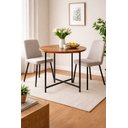 Ver imagem 3 de Mesa Bistrô Alta Base e Tampo Redondo para Cozinha Bar 68cm Imbuia Área Goumet