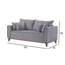 Ver imagem 2 de Sofá 4 Lugares Living Linho M-46 Martins Cinza