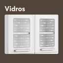 Ver imagem 3 de Armário de Aço 4 Portas 2 de Vidro Branco Gourmet Bertolini