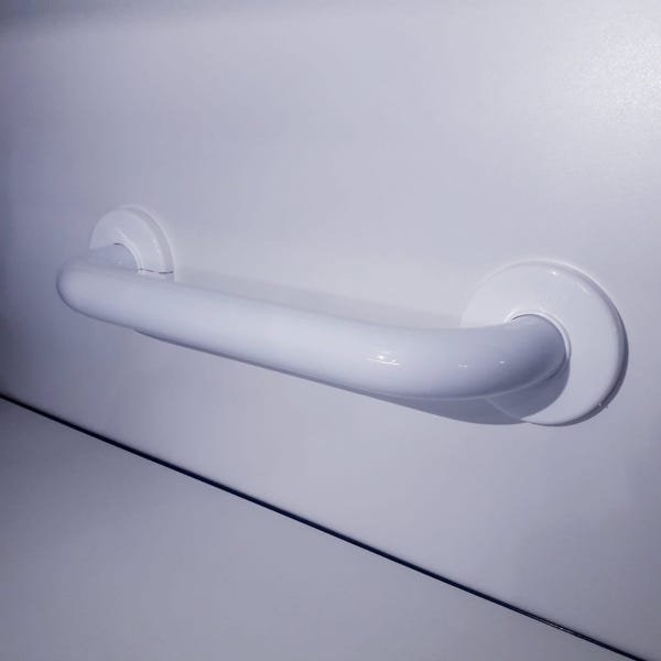 Barra de Apoio para Banheiro Alumínio Branco 70 Cm - 2