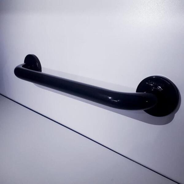 Barra de Apoio para Banheiro Alumínio Preto 40 Cm - 2
