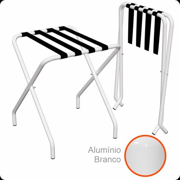 Suporte para Mala Alumínio Branco - 3