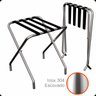 Suporte para Mala Inox Escovado com Rodízio - 3