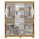 Ver imagem 4 de Guarda Roupa Solteiro Olímpia 10 Portas 2 Gavetas Cinamomo/sálvia - Móveis Albatroz