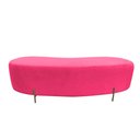 Ver imagem 4 de Puff Decorativo Orgânico Alana Couro Rosa Pink