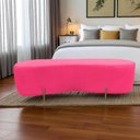 Ver imagem 7 de Puff Decorativo Orgânico Alana Couro Rosa Pink