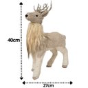 Ver imagem 3 de Rena Decorativa em Pé Sisal e Pelúcia Champanhe Luxo 42cm - Cromus