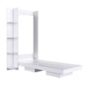 Ver imagem 2 de Cama Solteiro Vancouver Articulável 4 Prateleiras Branco - Art In Móveis