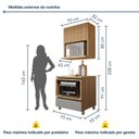 Ver imagem 3 de Cozinha Completa Modulada 2 Peças 1 Porta 1 Gaveta Norten Marrom/Verde/Nature