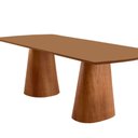 Ver imagem 2 de Mesa para Sala de Jantar Noronha Moderna Mobília Cinamomo Imbuia