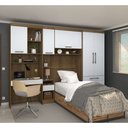 Ver imagem 1 de Guarda Roupa Solteiro Modulado com Escrivaninha Paris Luciane M01:branco