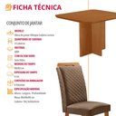 Ver imagem 7 de Mesa de Jantar Olimpia 90cm Tampo MDF Laminado Canto Copo com 4 Cadeiras Lorena