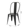 Conjunto Mesa Industrial em Aço Iron Tolix com 2 Cadeiras Preta - 5
