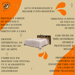 Cabeceira para Cama Box Casal 1,40 Portugal Jequitibá - 3