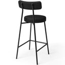 Ver imagem 6 de Banqueta Baixa para Cozinha Sala de Jantar Bar Bancada Milão L02 Couríssimo Preto - lyam decor Lyam