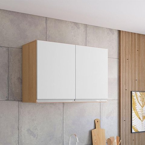 Armário Aéreo para Cozinha Ambiente Andréia 2 Portas 80 Cm Ajl