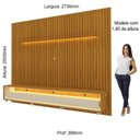 Ver imagem 5 de Rack com Painel para TV 90 Polegadas com LED 100% MDF 250cm x 260cm Casuá Marrom Naturale Off Whit