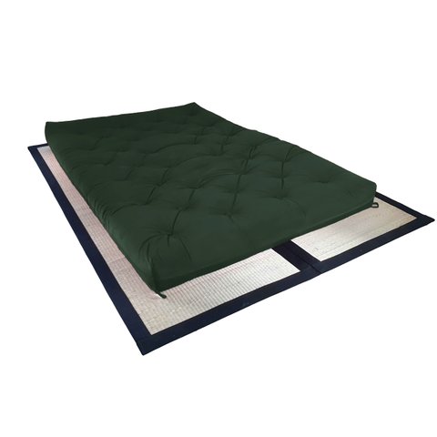 Futon Sofa Cama Casal D33 Tendencia Oriental Verde Militar