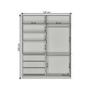 Ver imagem 3 de Guarda Roupa Closet Compact 120cm 02 Portas com Espelho RC2005.1E Nova Móbile