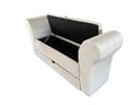 Ver imagem 6 de RECAMIER PUFF BAÚ SAPATEIRA COM BRAÇOS E GAVETA 1,58 CM PARA CAMA BOX QUEEN SIZE - CREME