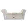 RECAMIER PUFF BAÚ SAPATEIRA COM BRAÇOS E GAVETA 1,58 CM PARA CAMA BOX QUEEN SIZE - CREME - 5