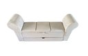 Ver imagem 3 de RECAMIER PUFF BAÚ SAPATEIRA COM BRAÇOS E GAVETA 1,58 CM PARA CAMA BOX QUEEN SIZE - CREME