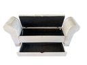 Ver imagem 2 de RECAMIER PUFF BAÚ SAPATEIRA COM BRAÇOS E GAVETA 1,58 CM PARA CAMA BOX QUEEN SIZE - CREME