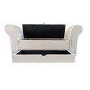 Ver imagem 7 de RECAMIER PUFF BAÚ SAPATEIRA COM BRAÇOS E GAVETA 1,58 CM PARA CAMA BOX QUEEN SIZE - CREME
