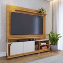 Ver imagem 4 de Estante Home Jurerê 1.8 para Sala de Tv até 75 Polegadas Naturale Off White Matte Colibri