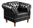 Ver imagem 1 de Poltrona Chesterfield Duque Dom Pedro Capitonê - Couríssimo Preto