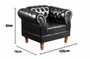 Ver imagem 7 de Poltrona Chesterfield Duque Dom Pedro Capitonê - Couríssimo Preto