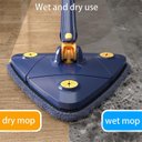Ver imagem 5 de Mop Triangular Retrátil Giratório De 360graus Mop De Limpeza De Alça Longa Ajustável Q-2842 -C/ 5 RE