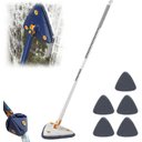 Ver imagem 1 de Mop Triangular Retrátil Giratório De 360graus Mop De Limpeza De Alça Longa Ajustável Q-2842 -C/ 5 RE