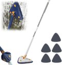 Ver imagem 1 de Mop Triangular Retrátil Giratório De 360graus Mop De Limpeza De Alça Longa Ajustável Q-2842 -C/ 5 RE