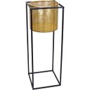 Ver imagem 3 de Kit 2 Cachepô Decorativo Vaso Planta Home&Co Metal Dourado - g:70x25x25 P:48x22x22 cm