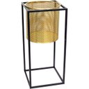 Ver imagem 2 de Kit 2 Cachepô Decorativo Vaso Planta Home&Co Metal Dourado - g:70x25x25 P:48x22x22 cm