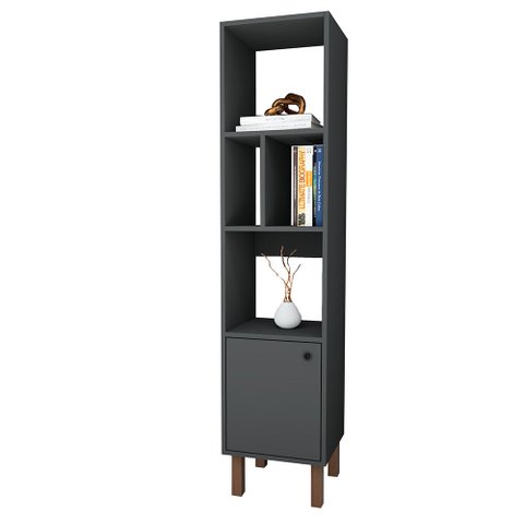 Armário Multiuso com 01 Porta Preto