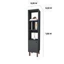 Ver imagem 3 de Armário Multiuso com 01 Porta Preto