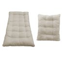 Ver imagem 1 de Kit Almofadas Para Poltrona com Puff Costela Suede Bege