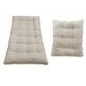 Kit Almofadas Para Poltrona com Puff Costela Suede Bege - 1