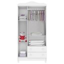 Ver imagem 3 de Quarto de Bebê Ariel 3 Portas com Berço Lila Branco Brilho - Carolina Móveis