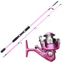 Ver imagem 4 de Kit de Pesca Feminino Vara Molinete Rosa + Linha