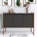 Ver imagem 1 de Buffet 3 Portas Aparador Londres - Preto Cobre