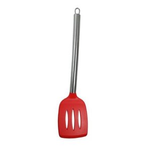Espatula de Silicone Cabo de Metal 34,5cm Vermelha