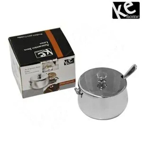 Kit 03 Açucareiro Inox Luxo com Colher para Sua Cozinha 217g - 3